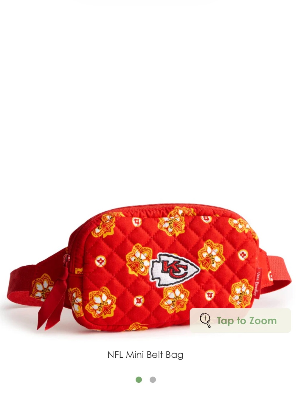 Vera Bradley x NFL Mini Belt Bag Kansas City Chiefs NWT